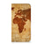 iPhone 16 Plus Book Cover Wereldkaart wereldkaart bruin design voorkant