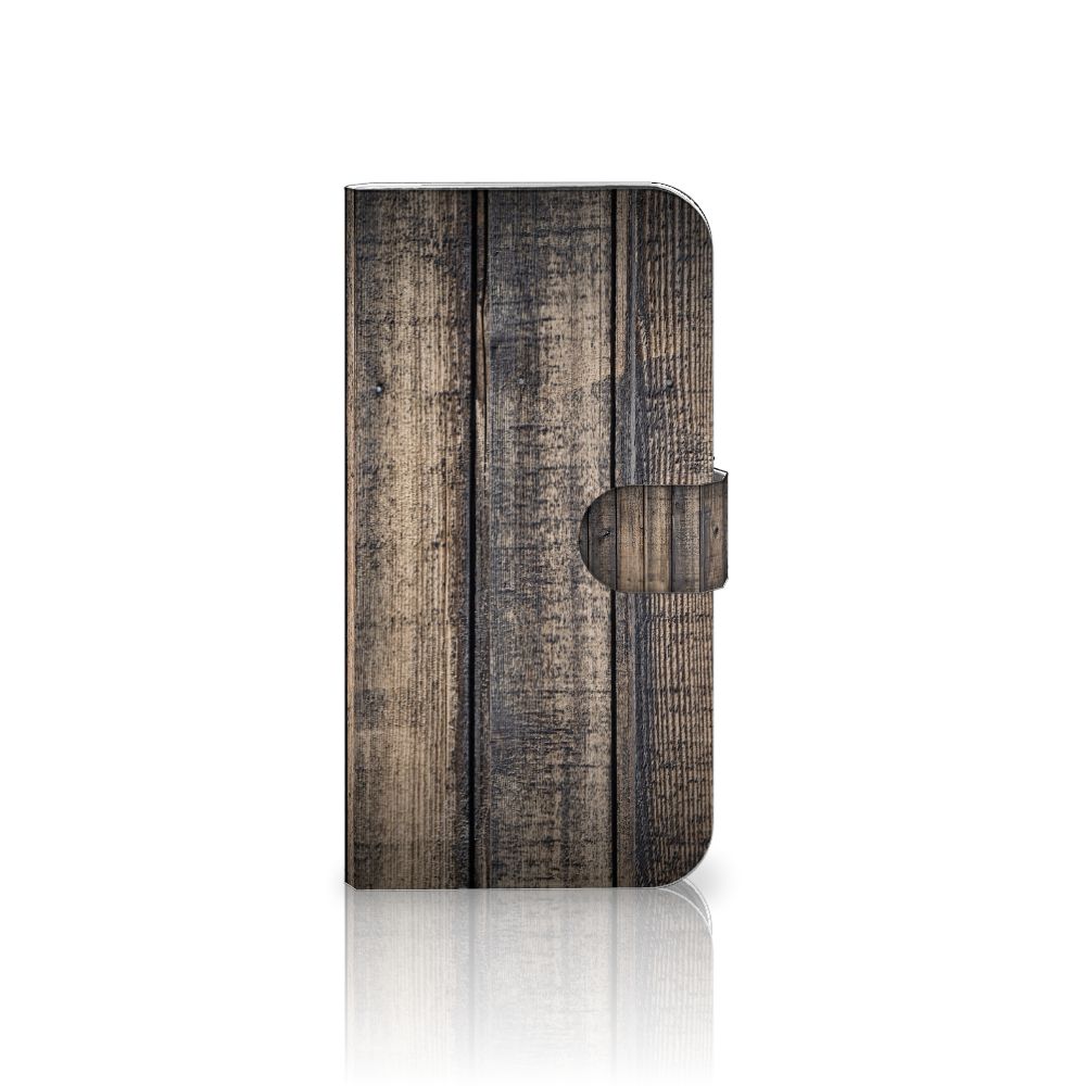 iPhone 16 Plus Book Style Case Steigerhout bookstyle case steigerhout aanzicht