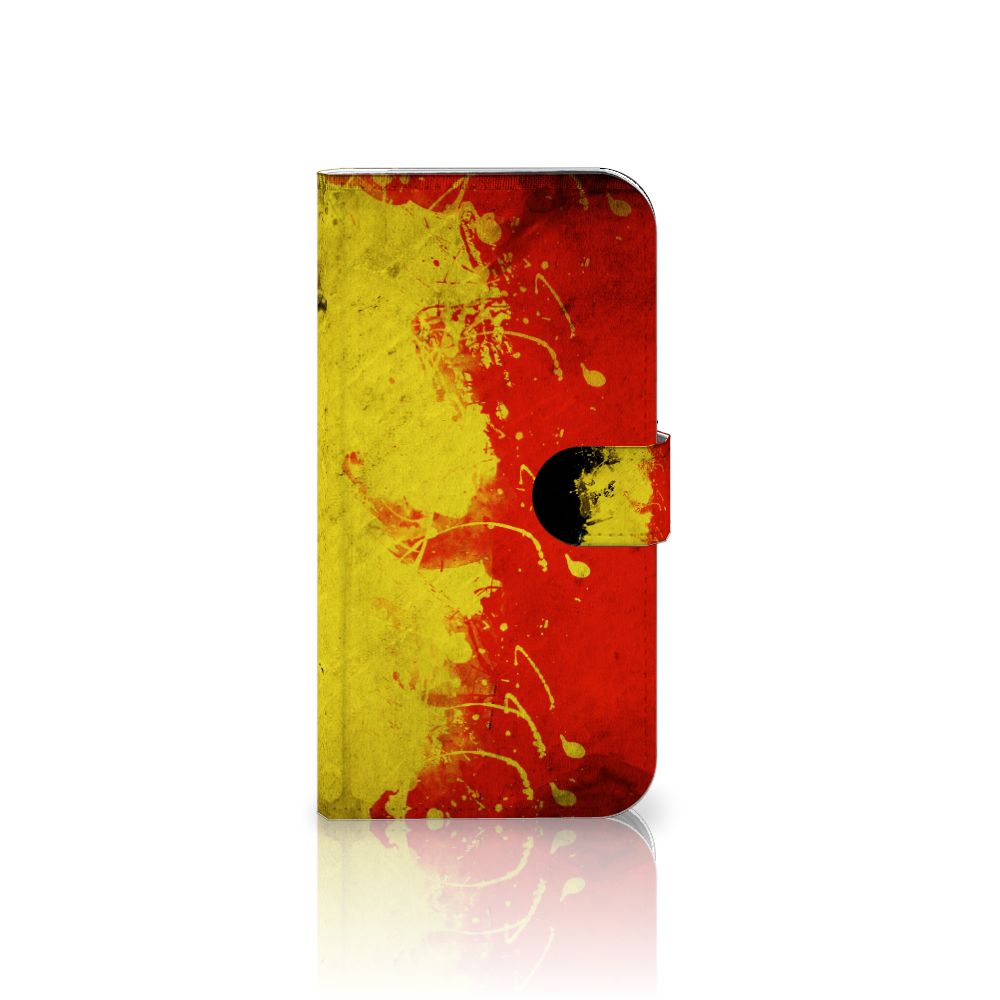 iPhone 16 Plus Bookstyle Case België design Belgische kleuren vooraan