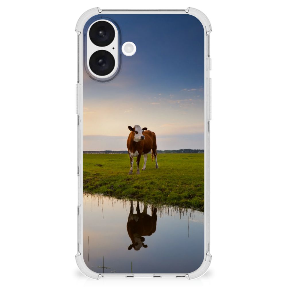iPhone 16 Plus Case Anti-shock Koe koe grasland spiegeling
