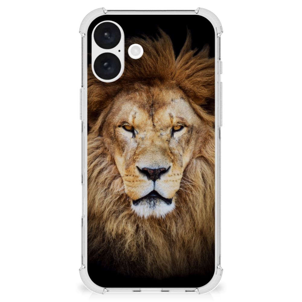 iPhone 16 Plus Case Anti-shock Leeuw leeuw voorkant