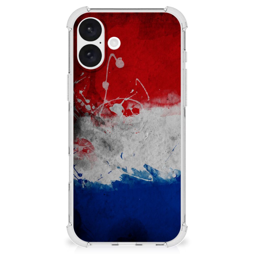 iPhone 16 Plus Cover Case Nederland Nederlandse Vlag ontwerp achteraanzicht