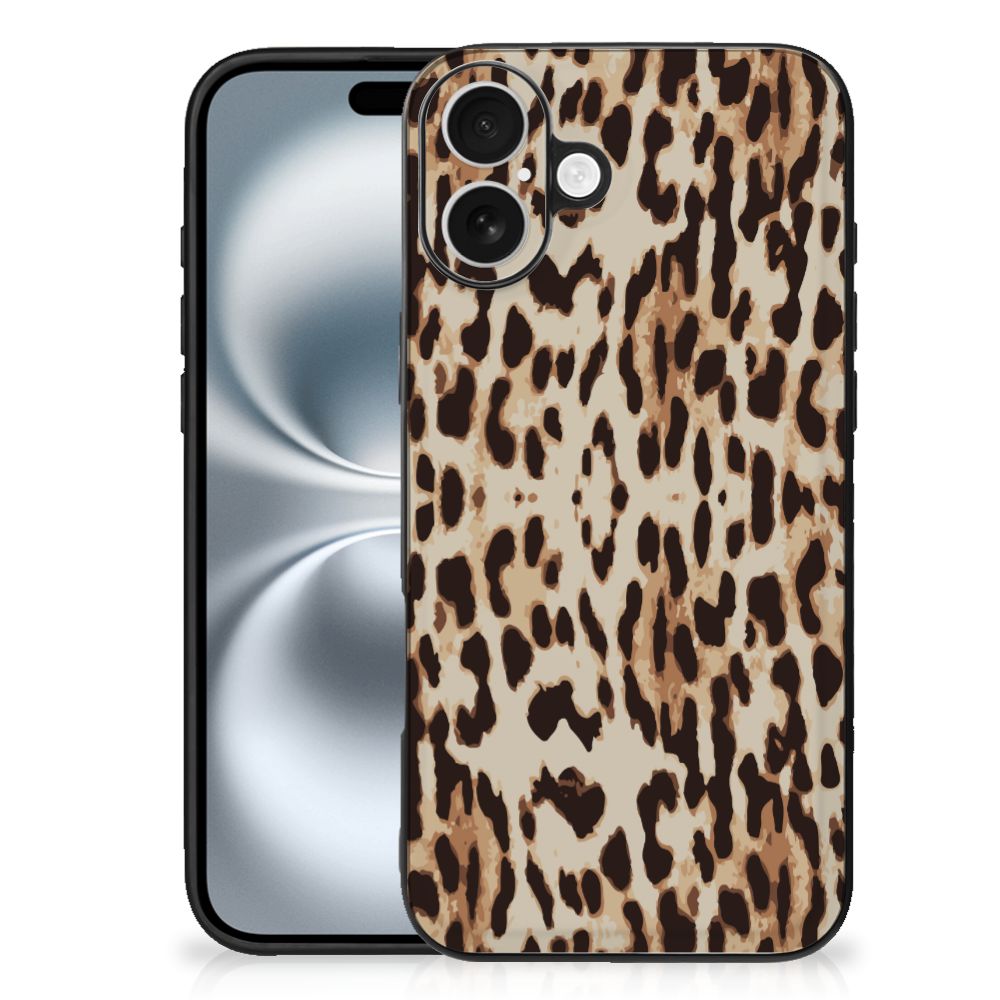 Apple iPhone 16 Plus iPhone 16 Plus Dierenprint Telefoonhoesje Leopard achterzijde dierenprint