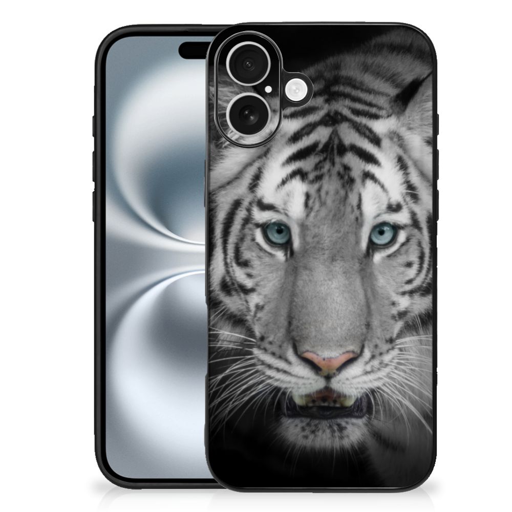Apple iPhone 16 Plus iPhone 16 Plus Dierenprint Telefoonhoesje Tijger achterkant met tijgerprint