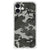 iPhone 16 Plus Doorzichtige Silicone Hoesje Army Light camouflage design achterkant