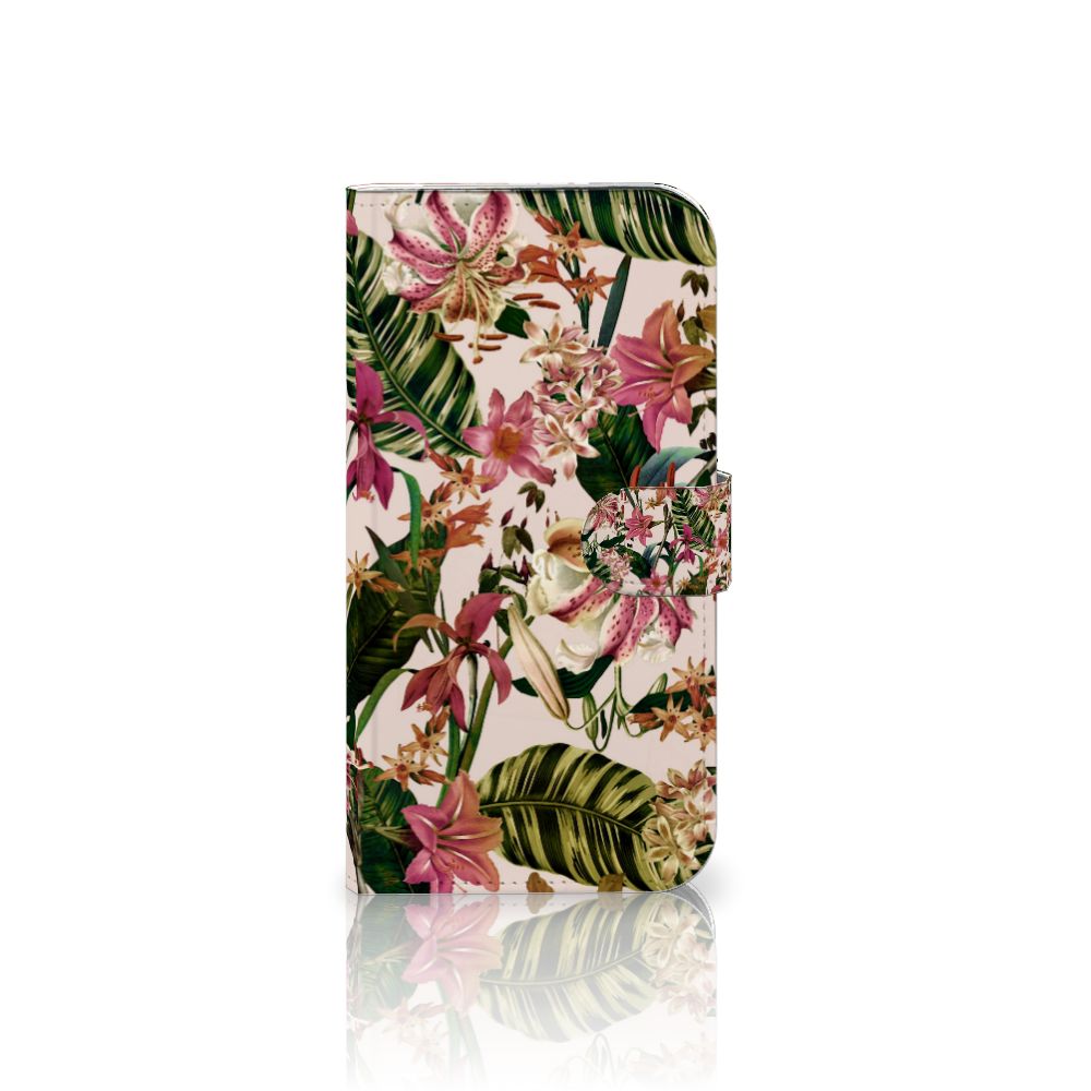 iPhone 16 Plus Hoesje Flowers hoesje bloemen tropical design voorkant