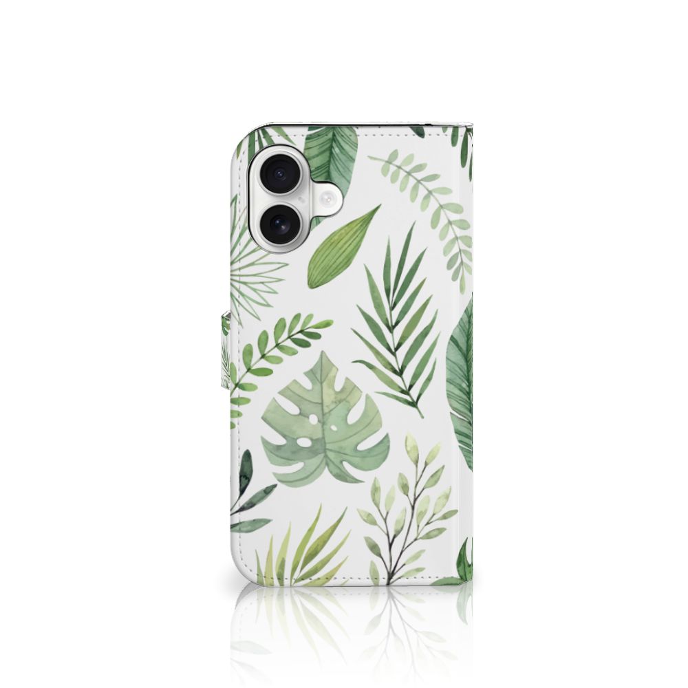 iPhone 16 Plus Hoesje Leaves hoesje bladeren vooraanzicht