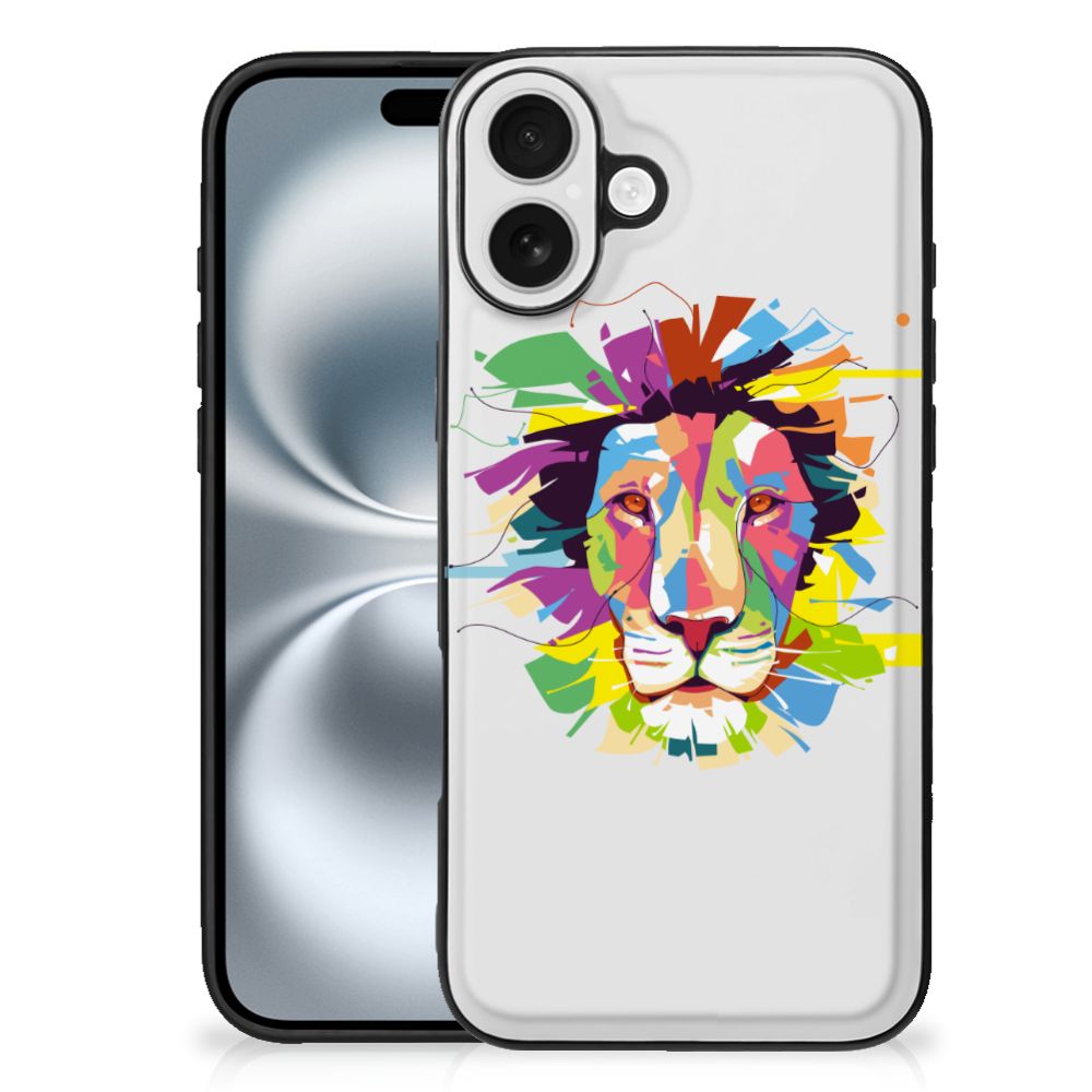 Apple iPhone 16 Plus hoesje Lion Color illustratie achterzijde
