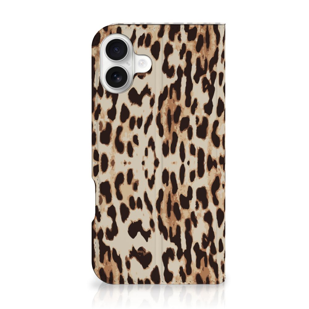 iPhone 16 Plus Hoesje maken Leopard hoesje leopardprint zijkant