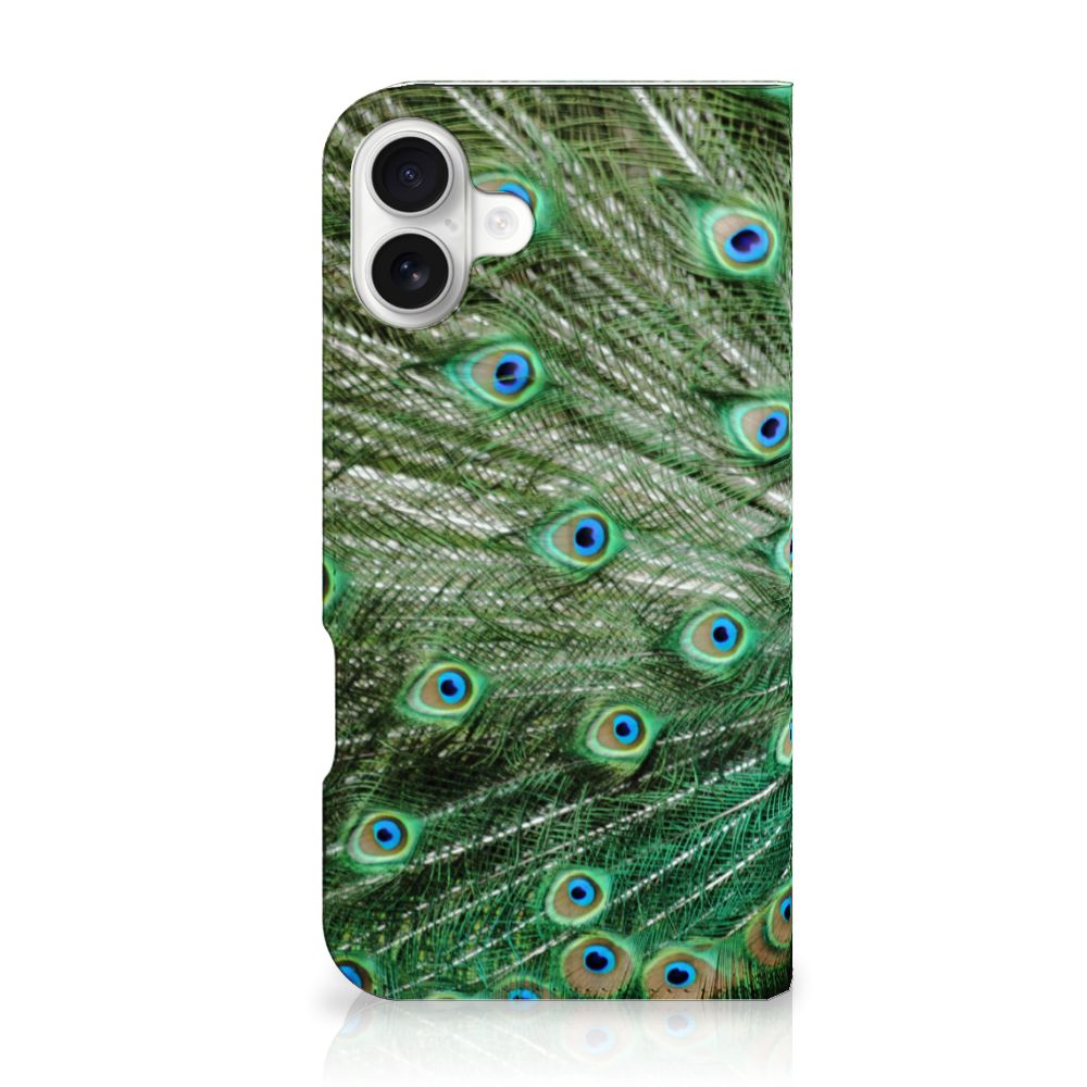 iPhone 16 Plus Hoesje maken Pauw design pauw achteraanzicht
