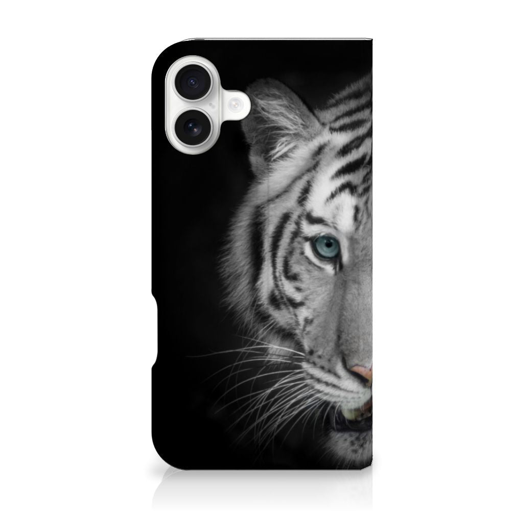 iPhone 16 Plus Hoesje maken Tijger hoesje witte tijger design voorkant