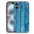 Apple iPhone 16 Plus Houten Print Telefoonhoesje Wood Blue achterkant houtenprint blauw