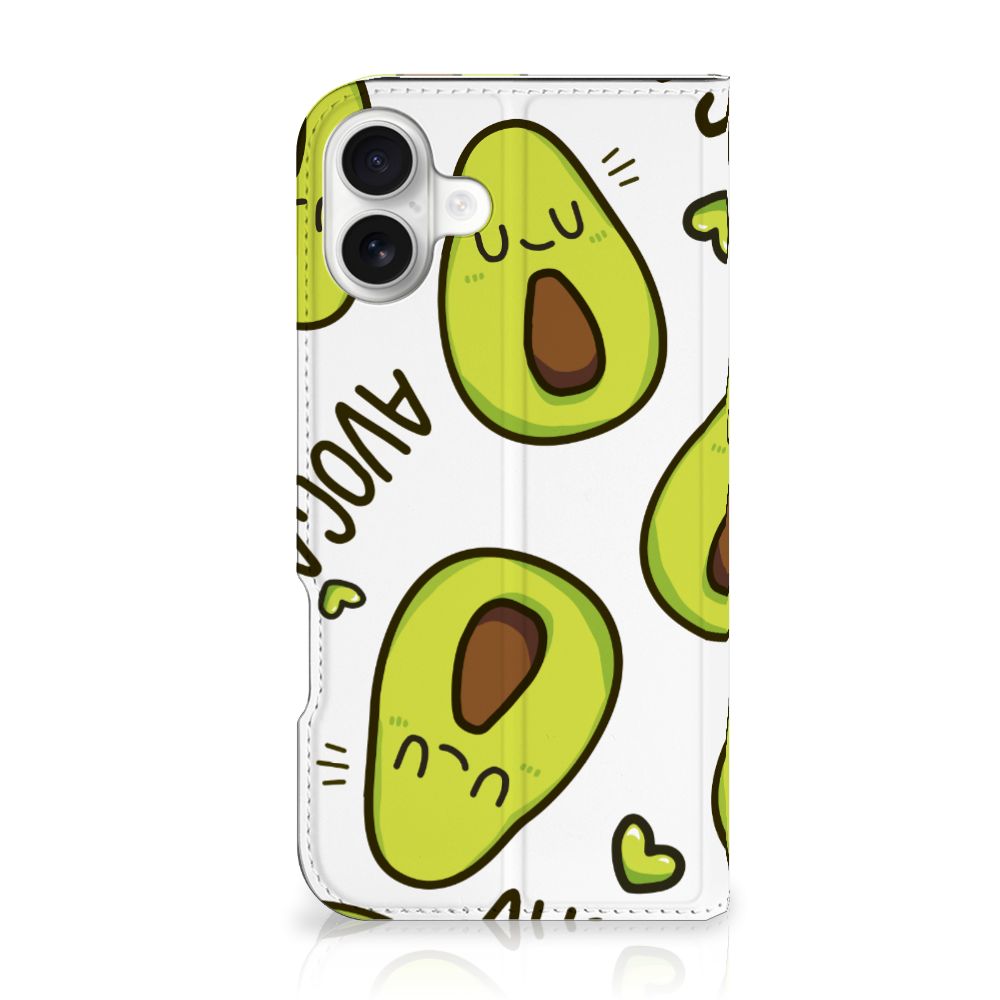 Apple iPhone 16 Plus Magnet Case Avocado Singing voorkant