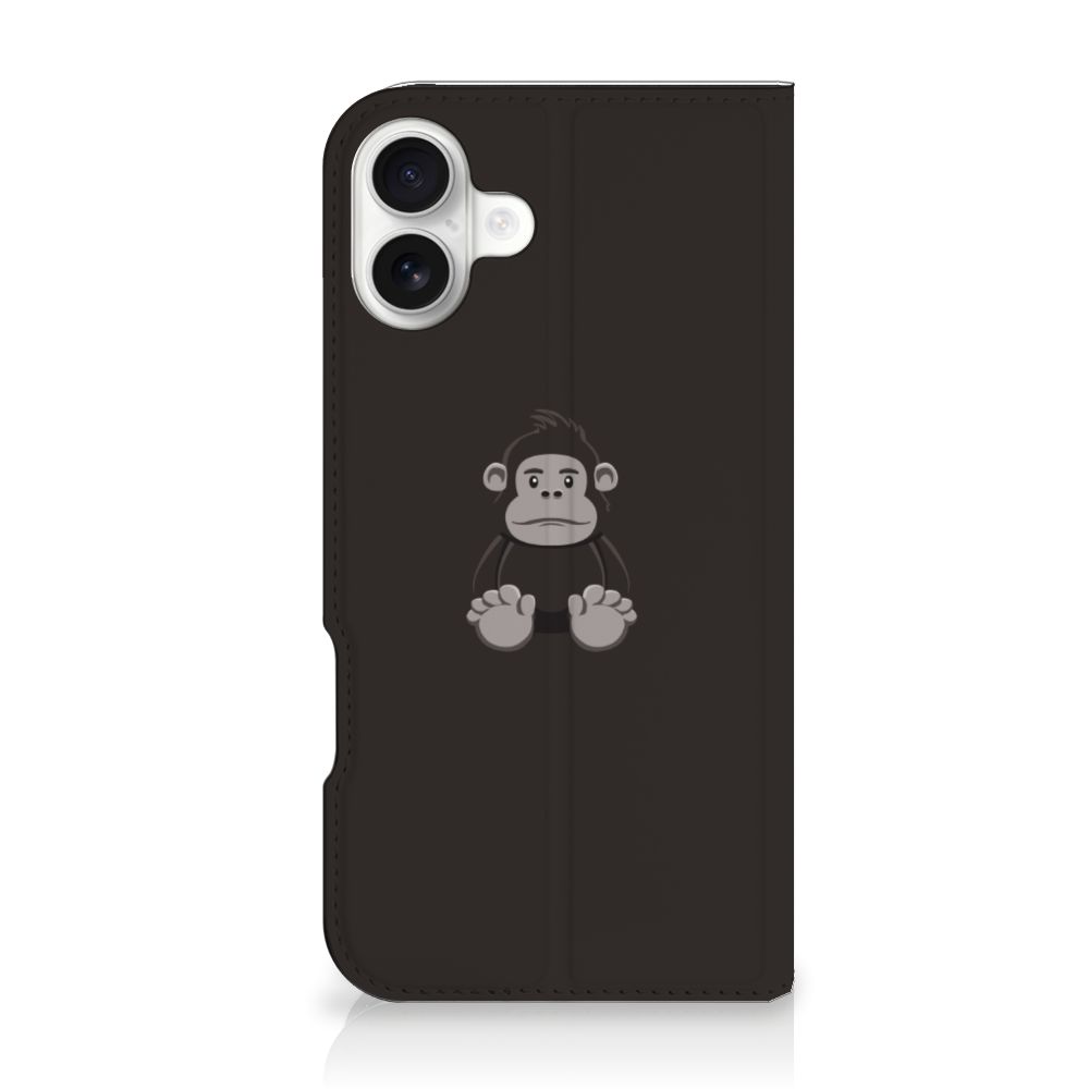 iPhone 16 Plus Magnet Case Gorilla telefoonhoesje Gorilla design achterzijde
