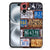Apple iPhone 16 Plus Silicone Back Case Kentekenplaten vintage print aanzicht