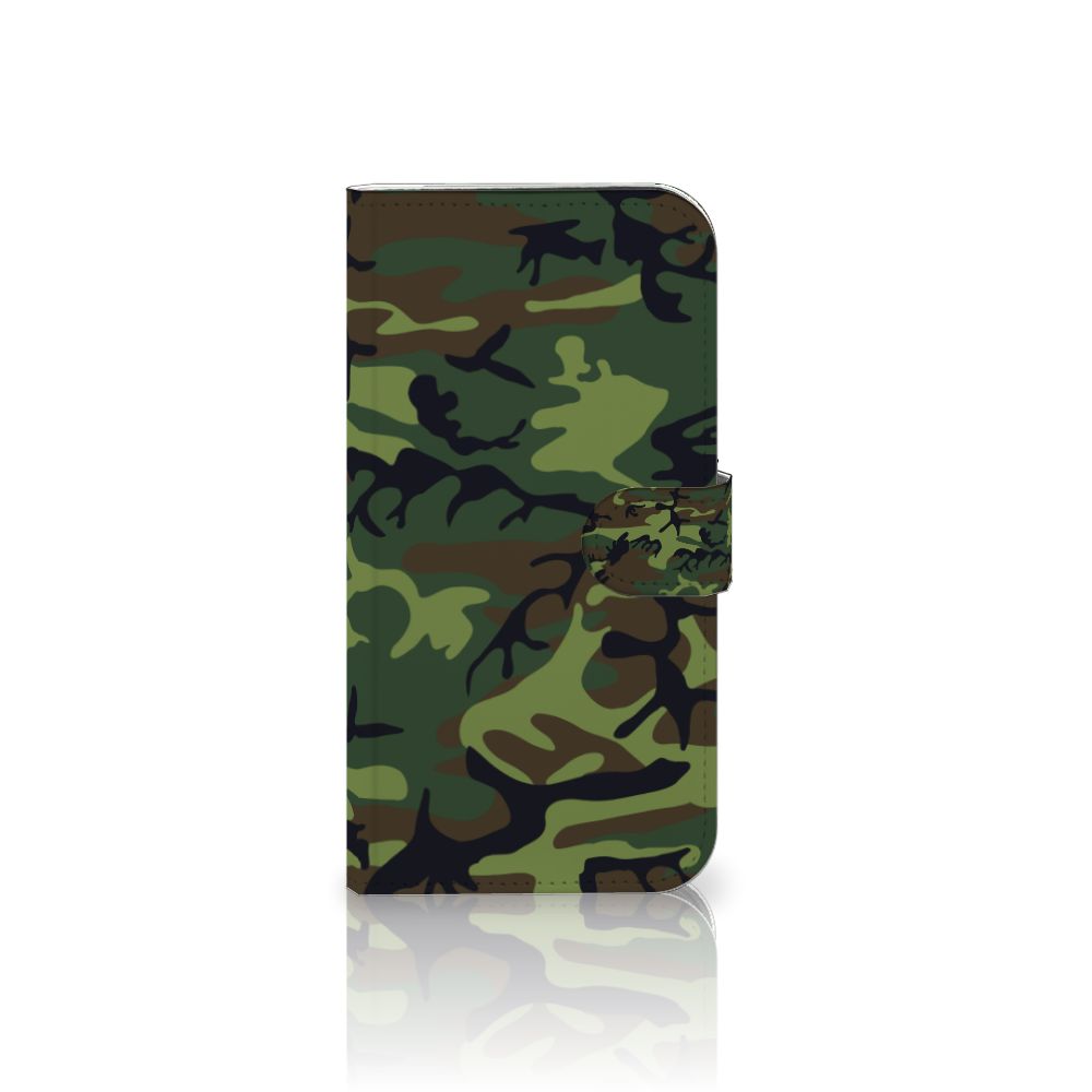 Apple iPhone 16 Plus Telefoon Hoesje Army Dark camouflage design voorkant