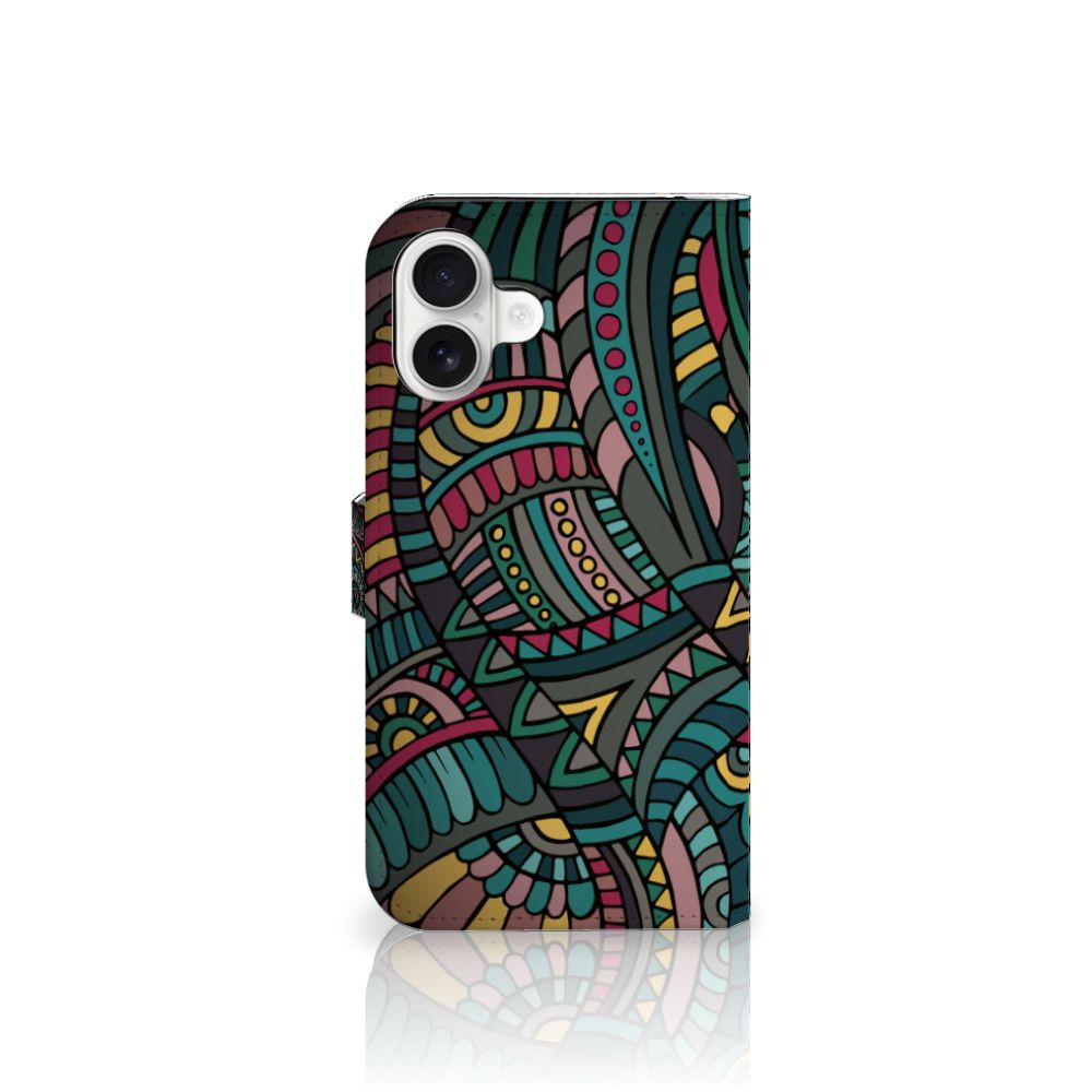 iPhone 16 Plus Telefoon Hoesje Aztec telefoonhoesje Aztec design achterkant