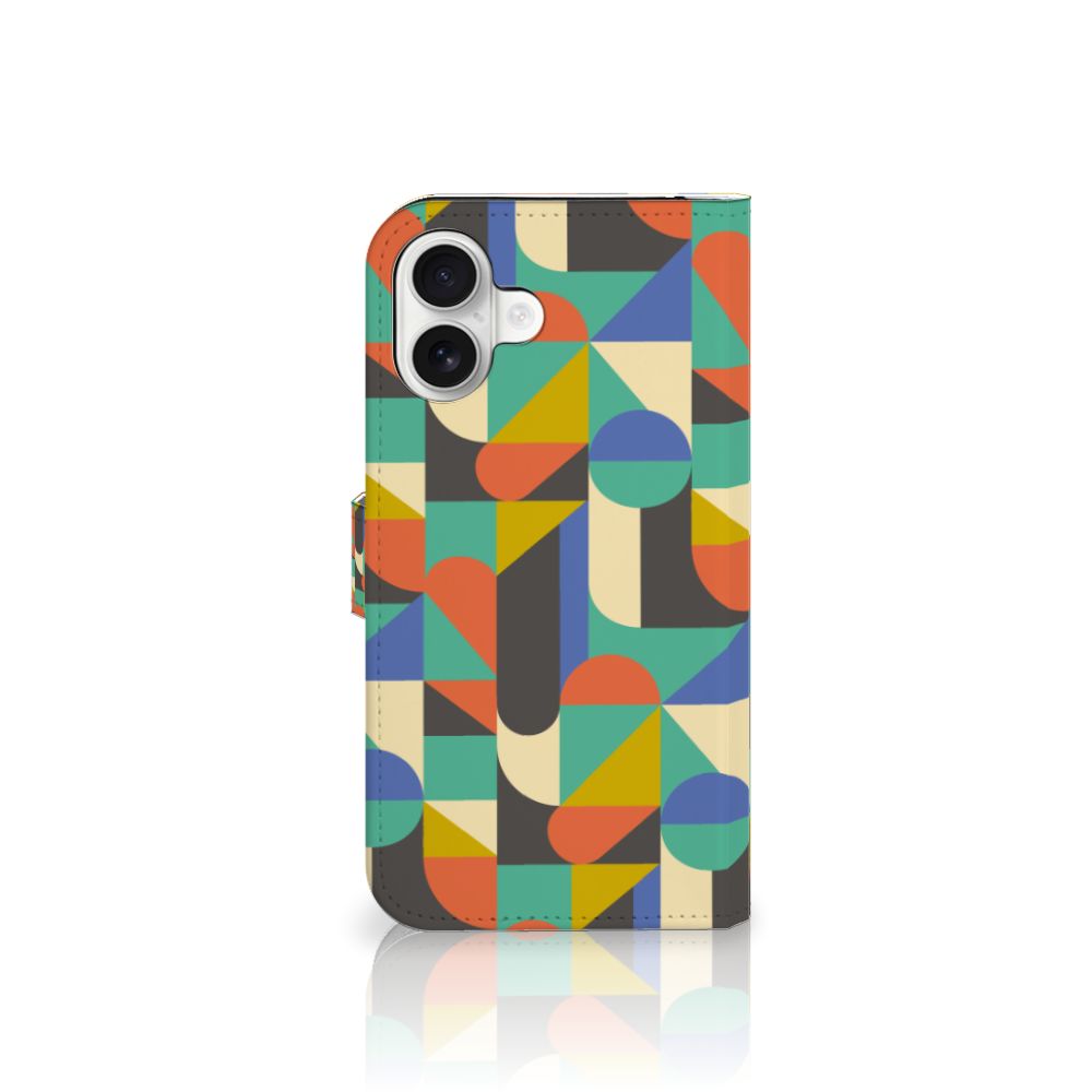 iPhone 16 Plus Telefoon Hoesje Funky Retro telefoonhoesje funky retro design achteraanzicht
