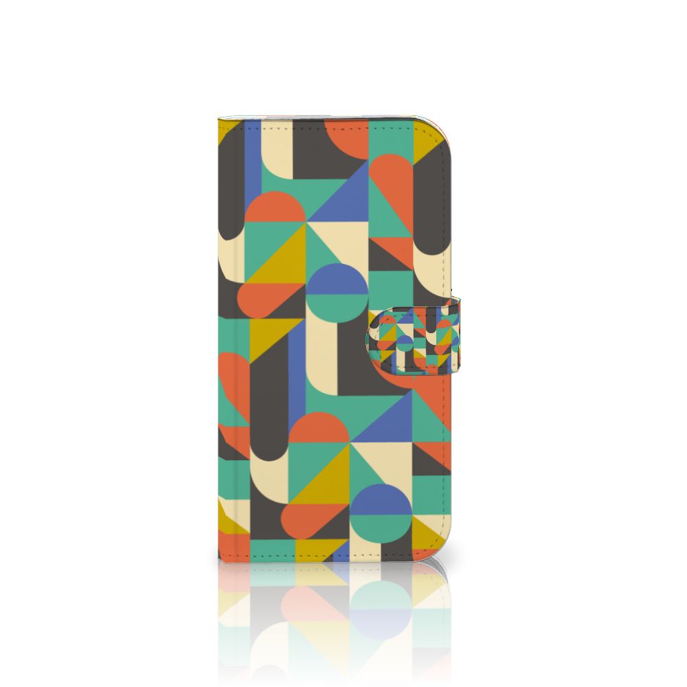 Apple iPhone 16 Plus Telefoon Hoesje Funky Retro stippen geometrisch design voorkant
