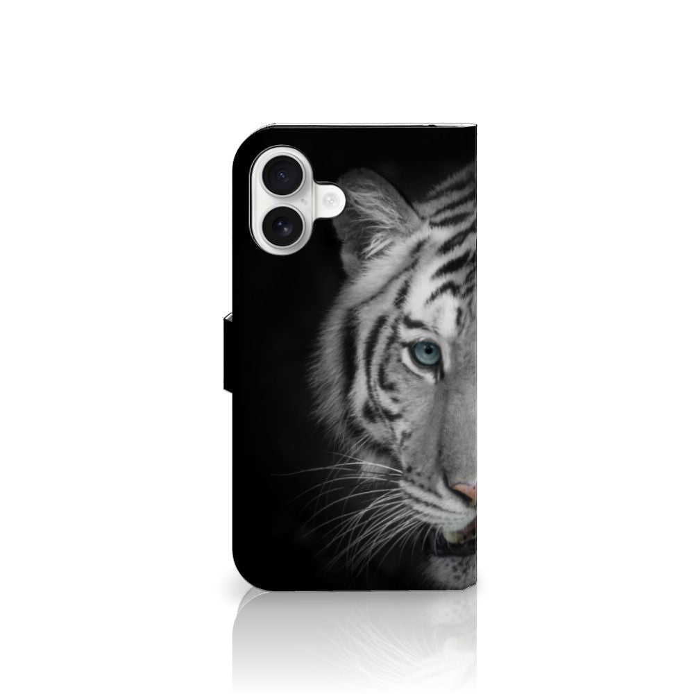 iPhone 16 Plus Telefoonhoesje met Pasjes Tijger tijger designzijde