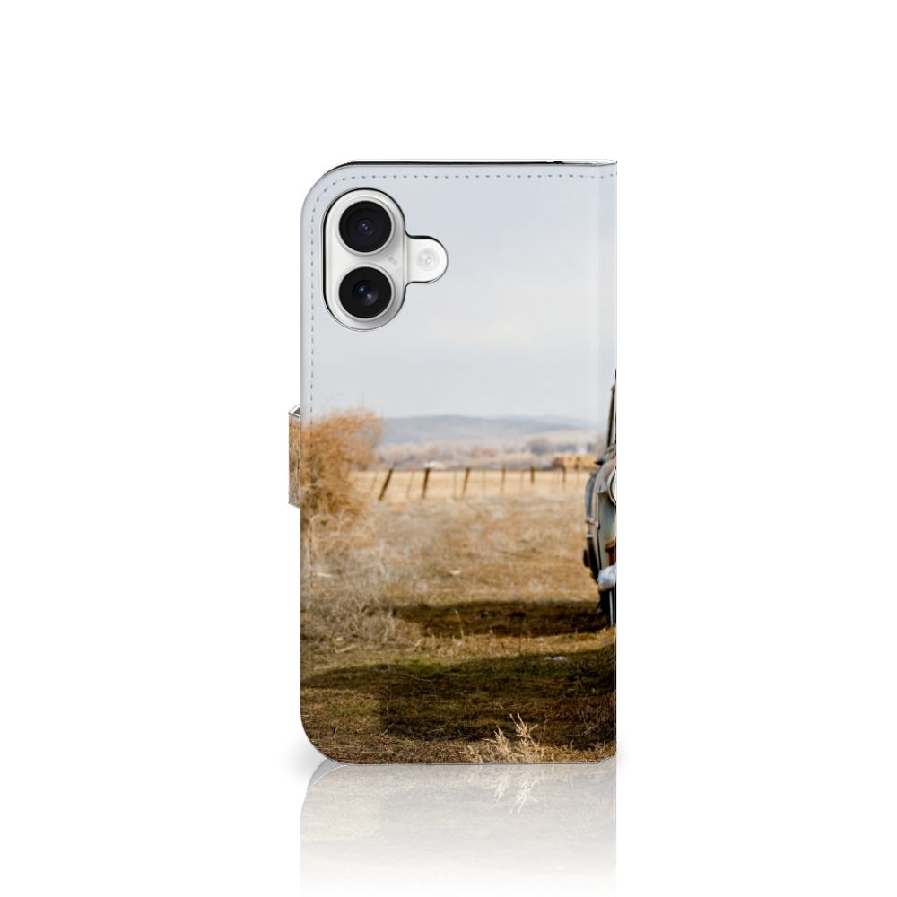 iPhone 16 Plus Telefoonhoesje met foto Vintage Auto hoesje met vintage auto aanzicht