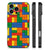 Apple iPhone 16 Pro Back Case Blokken patroon achterkant zijkanten