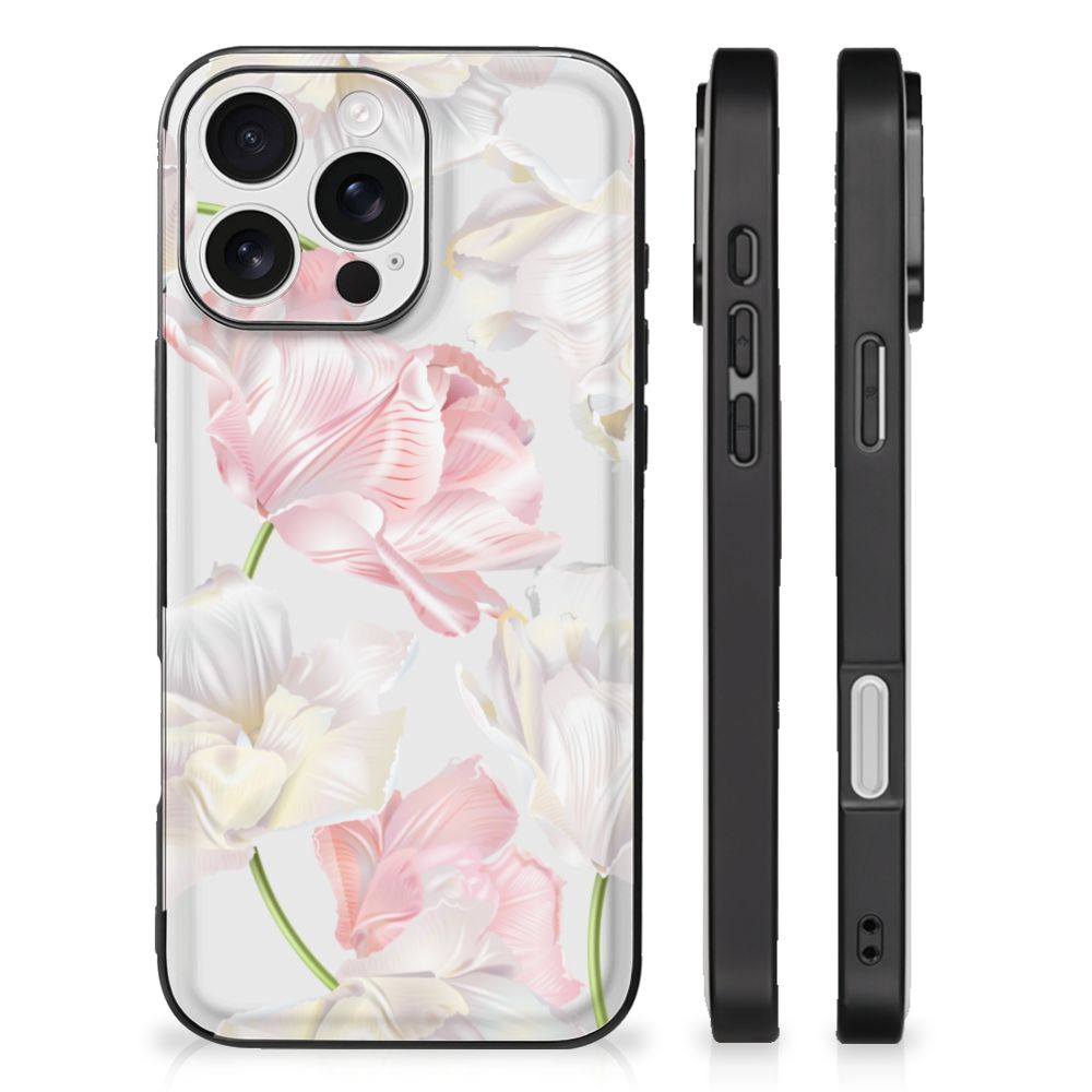 Apple iPhone 16 Pro Bloemen Hoesje Lovely Flowers achterkant zijkanten aanzicht