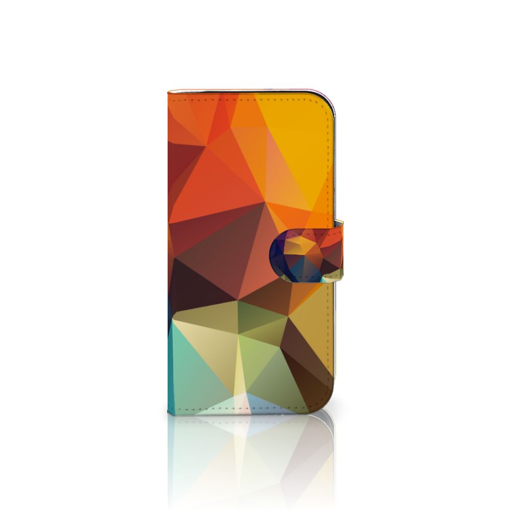Apple iPhone 16 Pro Book Case Polygon Color design geometrisch aanzicht