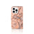Apple iPhone 16 Pro Bookcase Marmer Oranje zijaanzicht