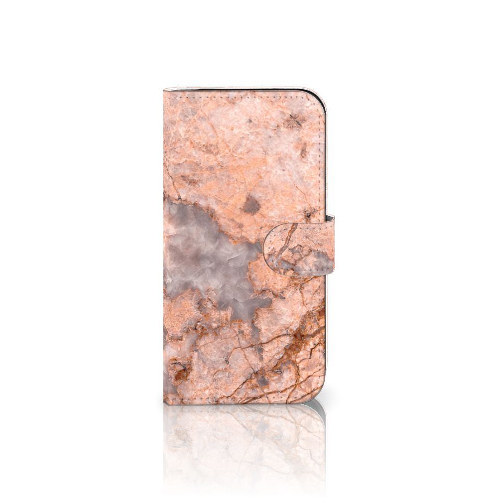 iPhone 16 Pro Bookcase Marmer Oranje bookcase design marmer oranje aanzicht