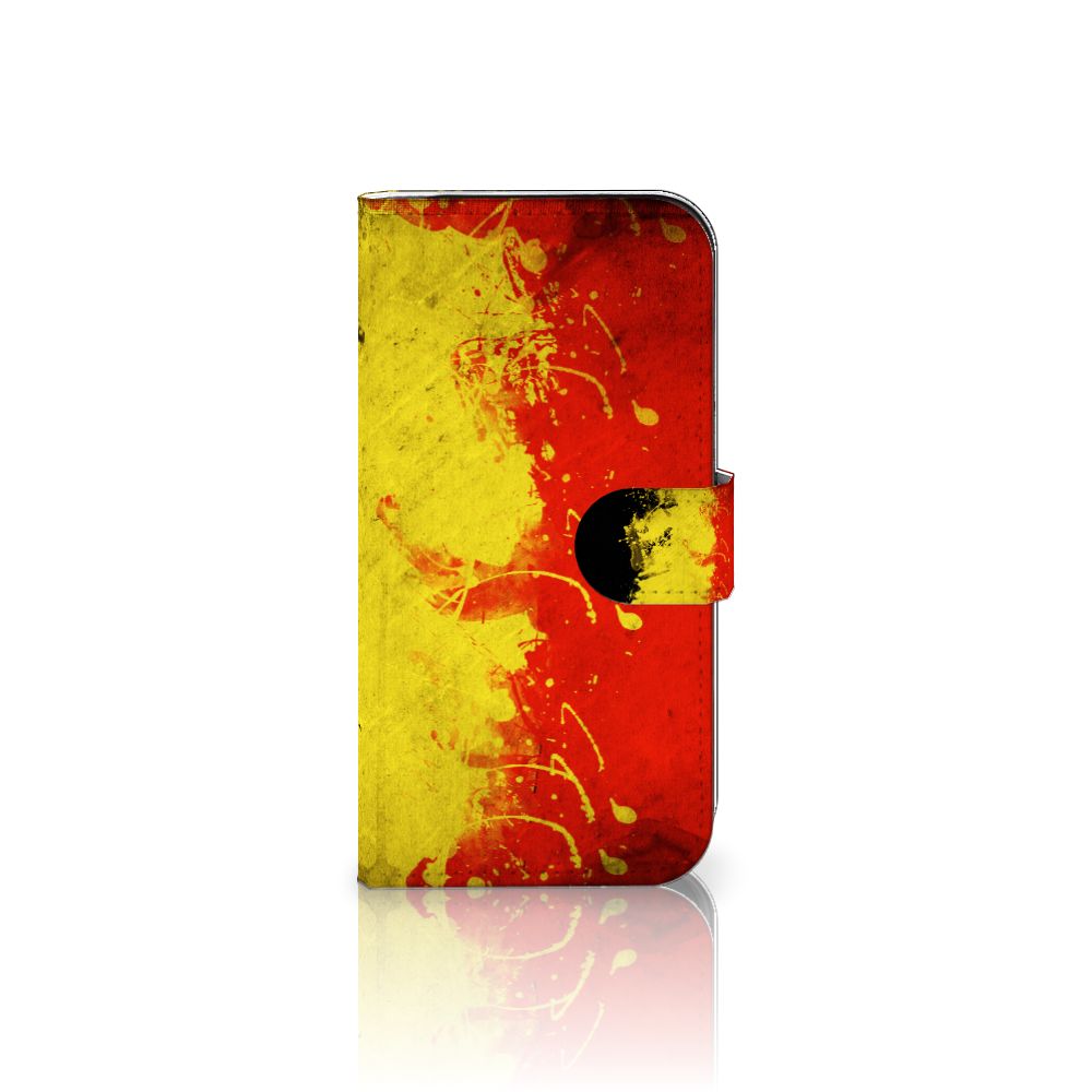 iPhone 16 Pro Bookstyle Case België design Belgische kleuren voorkant
