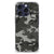 iPhone 16 Pro Doorzichtige Silicone Hoesje Army Light camouflage design achteraanzicht