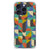 iPhone 16 Pro Doorzichtige Silicone Hoesje Funky Retro achteraanzicht