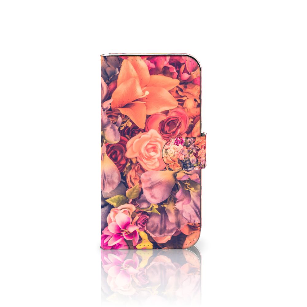 iPhone 16 Pro Hoesje Bosje Bloemen hoesje bloemen roze oranje paars voorzijde