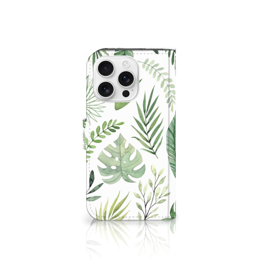 iPhone 16 Pro Hoesje Leaves telefoonhoesje bladeren voorkant