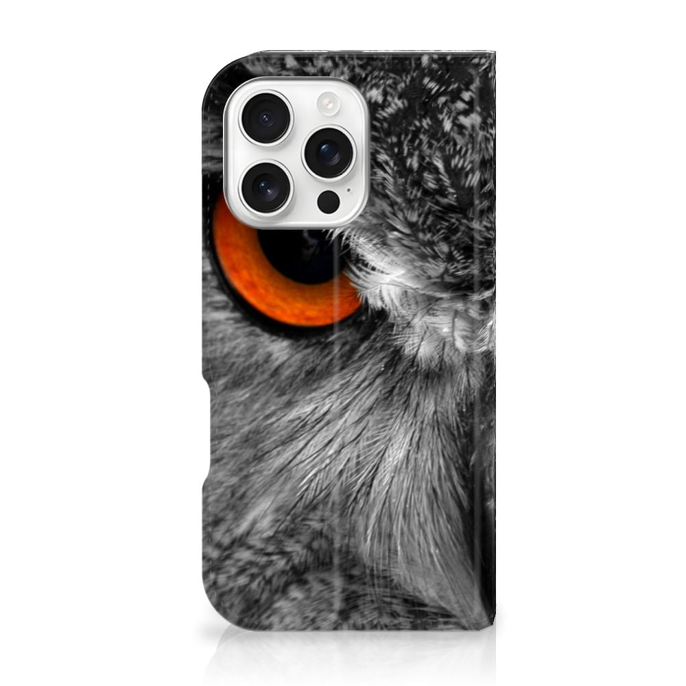 iPhone 16 Pro Hoesje maken Uil uil design voorkant