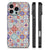 Apple iPhone 16 Pro Marmeren Print Telefoonhoesje Tiles Color stenen print achterkant zijaanzicht