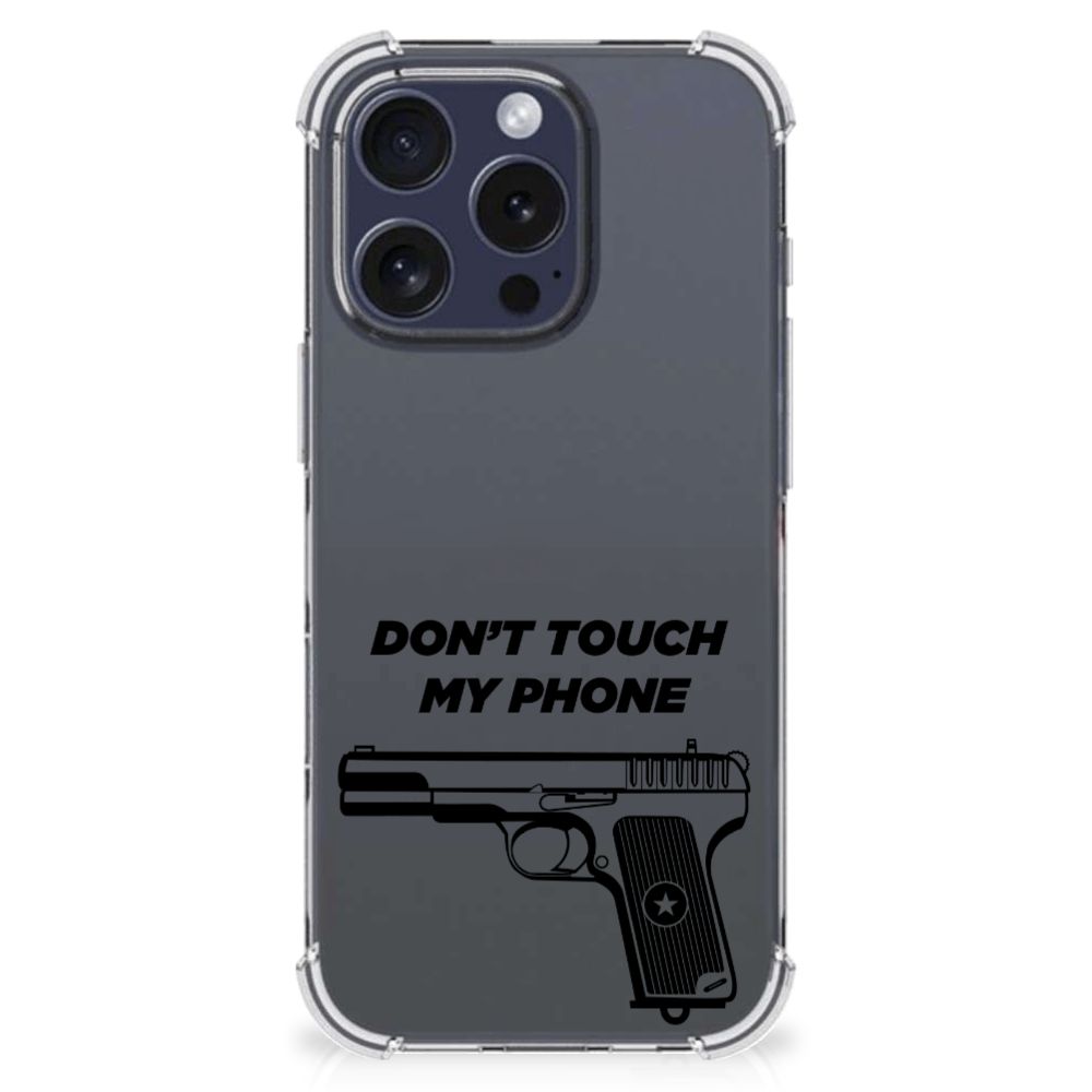 iPhone 16 Pro Max Anti Shock Case Pistol DTMP achterkant ontwerp