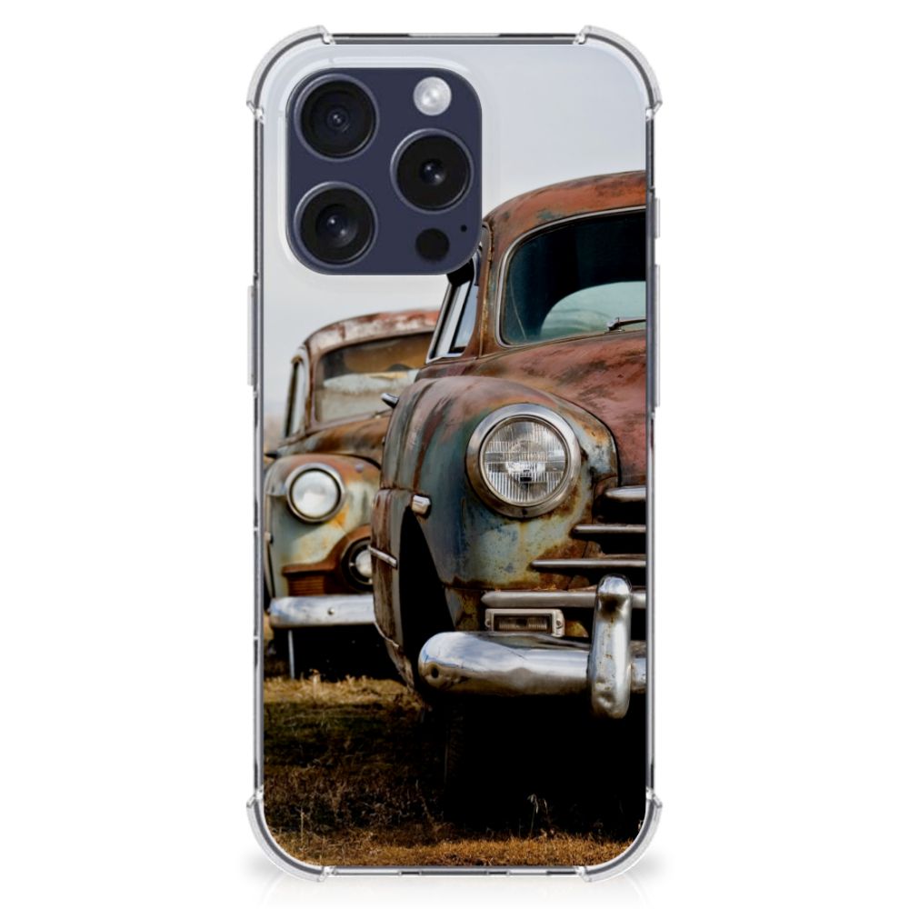 iPhone 16 Pro Max Anti-shock Hoesje met foto Vintage Auto telefoonhoesje vintage auto voorkant