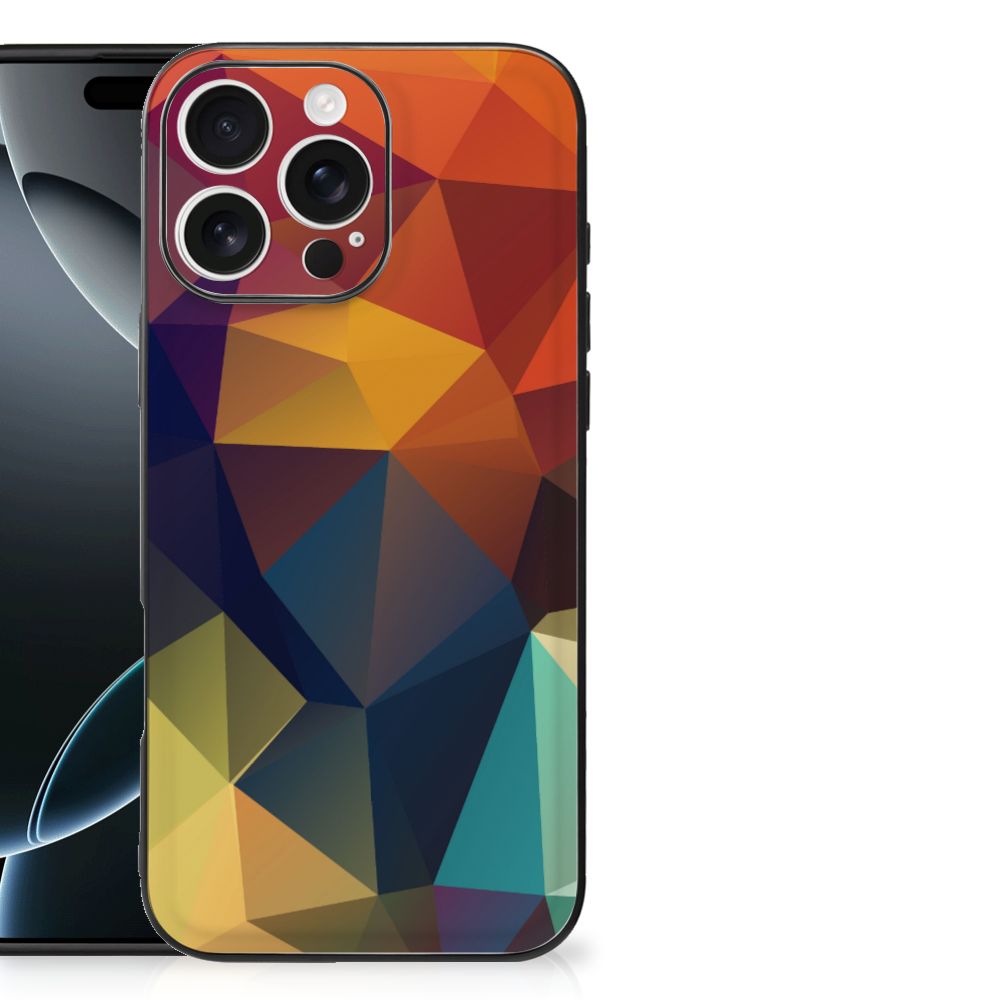 Apple iPhone 16 Pro Max Backcover Polygon Color abstract design achteraanzicht