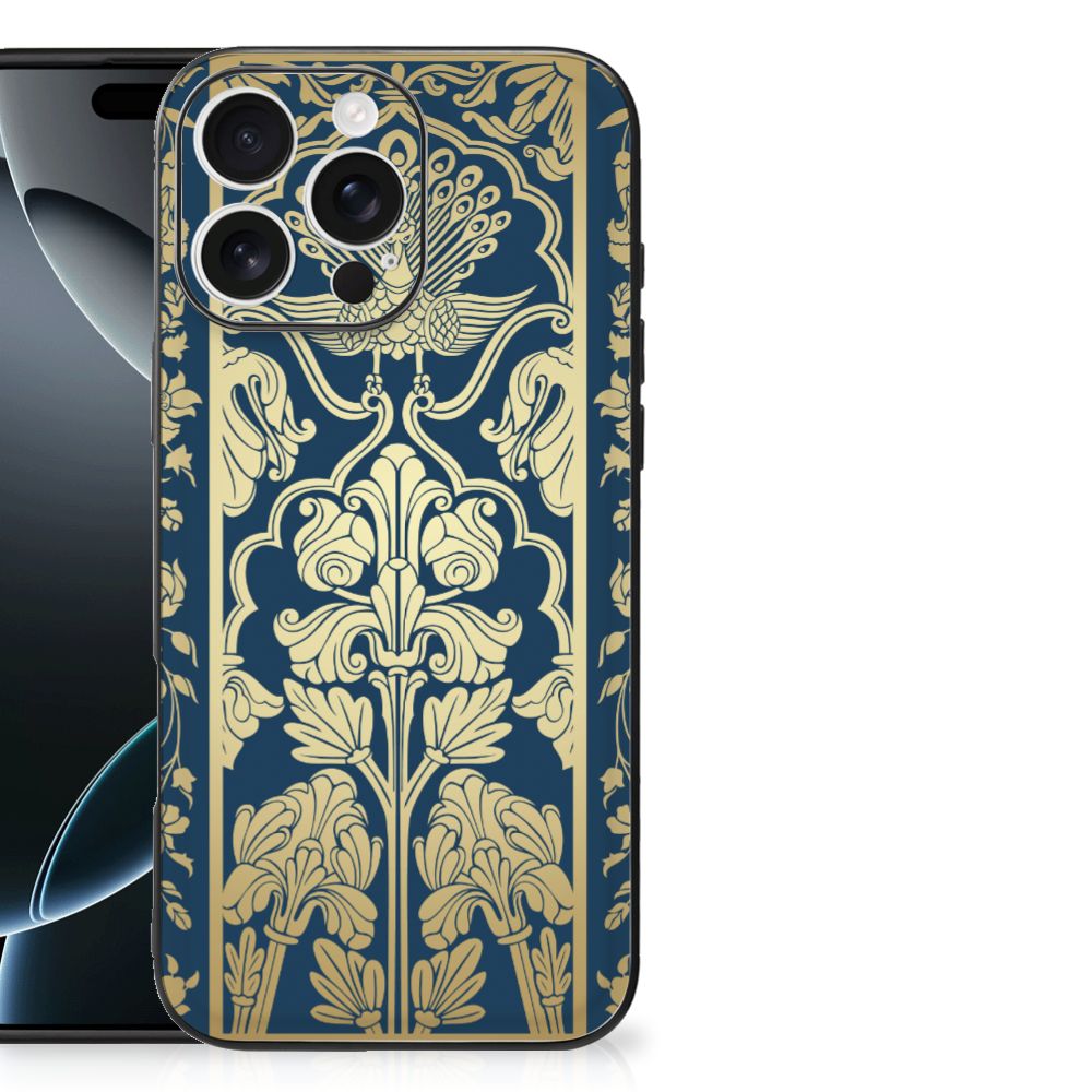 Apple iPhone 16 Pro Max Bloemen Hoesje Beige Flowers bloemen design achterzijde