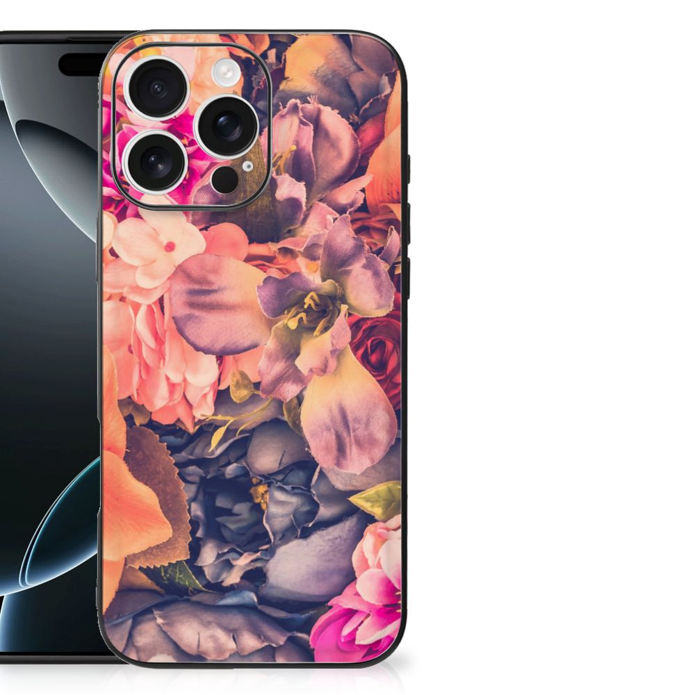 Apple iPhone 16 Pro Max Bloemen Hoesje Bosje Bloemen achterkant bloemen print
