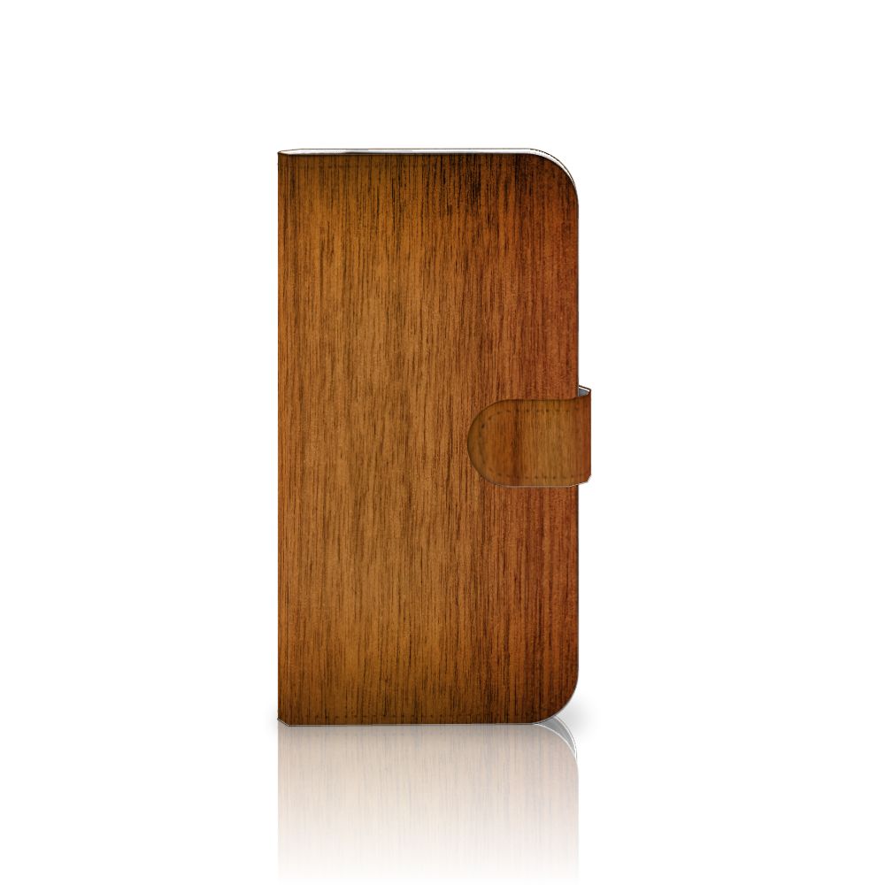iPhone 16 Pro Max Book Style Case Donker Hout design Donker Hout aanzicht