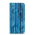 iPhone 16 Pro Max Book Wallet Case Wood Blue boek hoes blauw hout voorkant