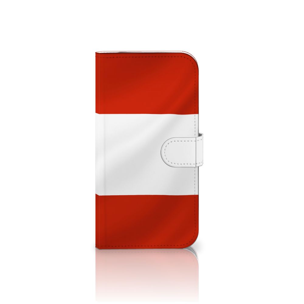 iPhone 16 Pro Max Bookstyle Case Oostenrijk vlag design voorkant
