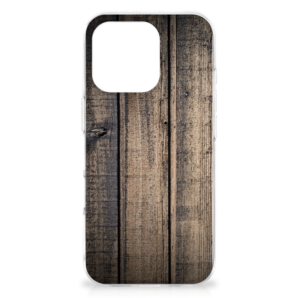 iPhone 16 Pro Max Bumper Hoesje Steigerhout design steigerhout aanzicht