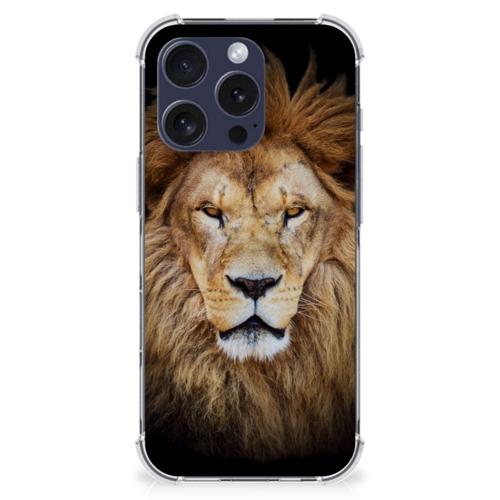 iPhone 16 Pro Max Case Anti-shock Leeuw voorkant leeuw design