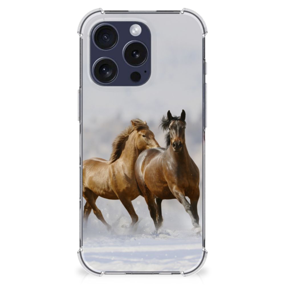 iPhone 16 Pro Max Case Anti-shock Paarden paarden rennend natuur