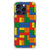 iPhone 16 Pro Max Doorzichtige Silicone Hoesje Blokken design blokken kleurrijk
