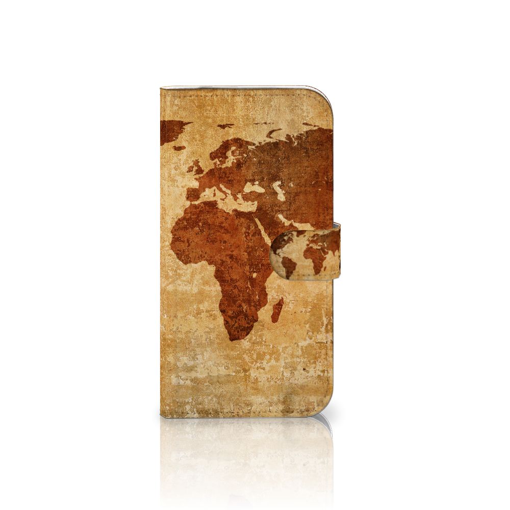 iPhone 16 Pro Max Flip Cover Wereldkaart pasjes wereldkaart aanzicht